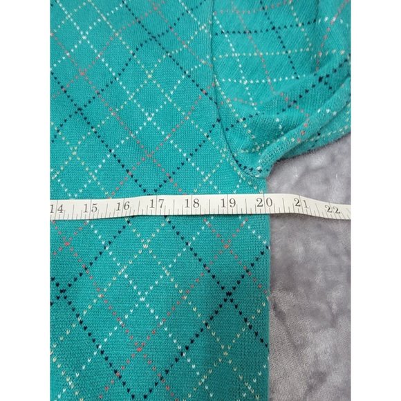 Tricots St Raphael knit Crew Neck Vintage Sweater medium LS USA diamond pattern - Picture 6 of 6